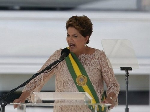 Brazilian President Dilma Rousseff sworn in for the second term - ảnh 1